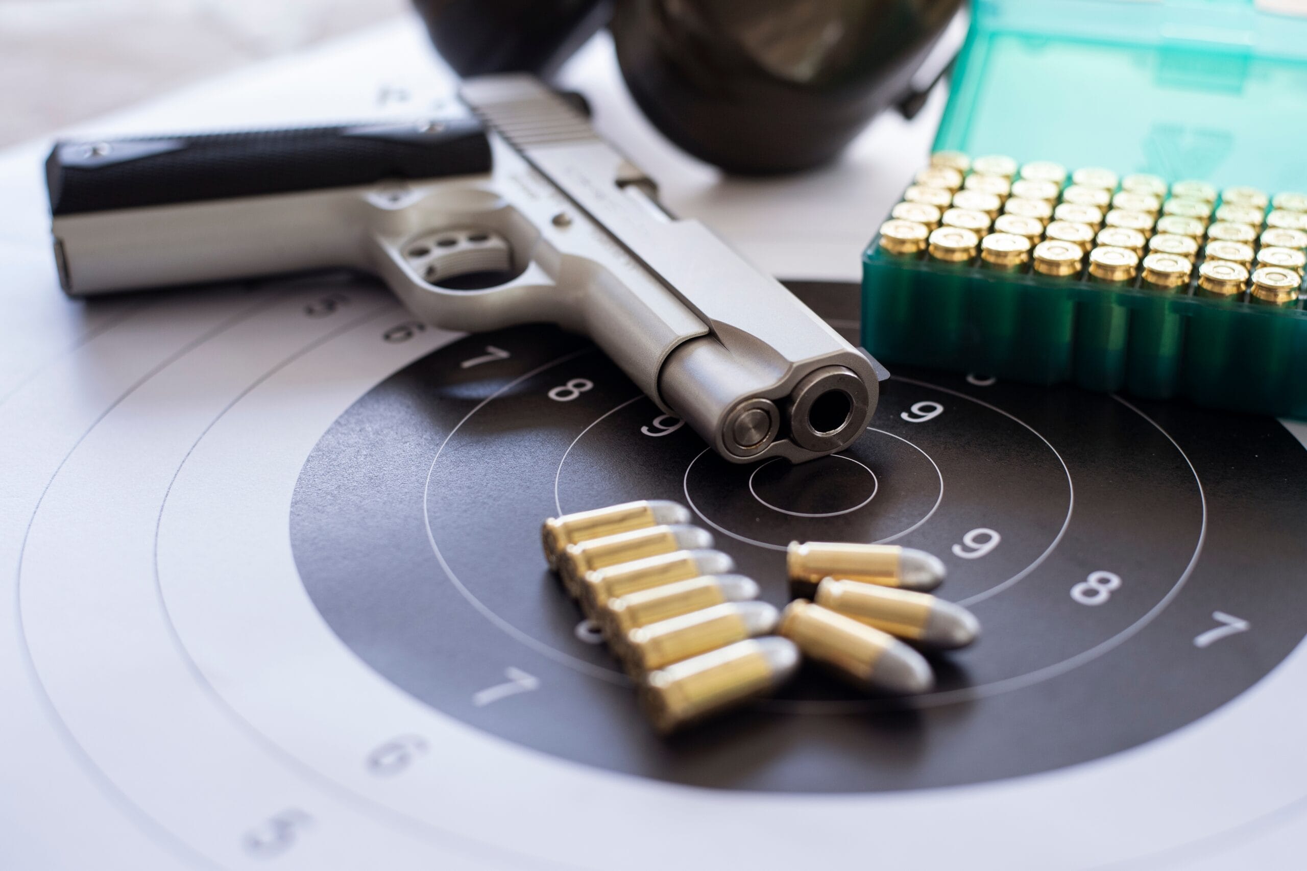 Handgun and target